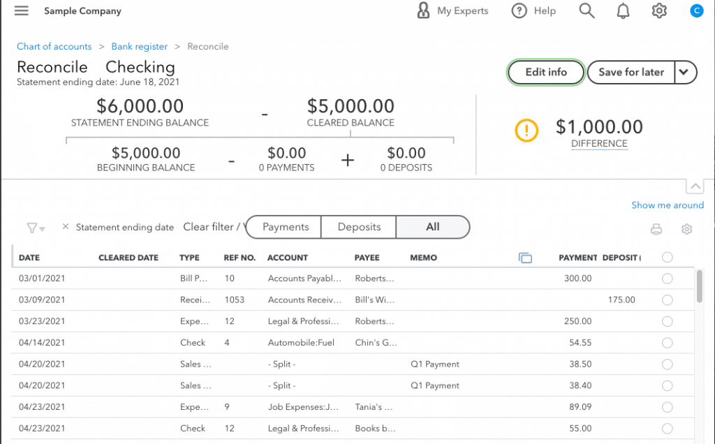 How To Reconcile Accounts In QuickBooks Online