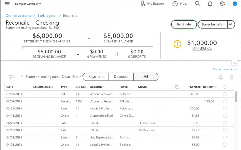 How To Reconcile Accounts In Quickbooks Online 2192