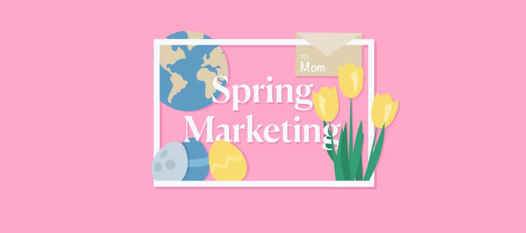 Jarní marketingová grafika s květinami